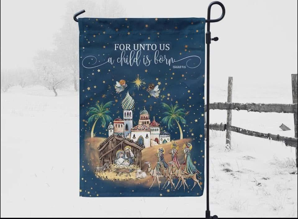 Nativity Scene Garden Flag