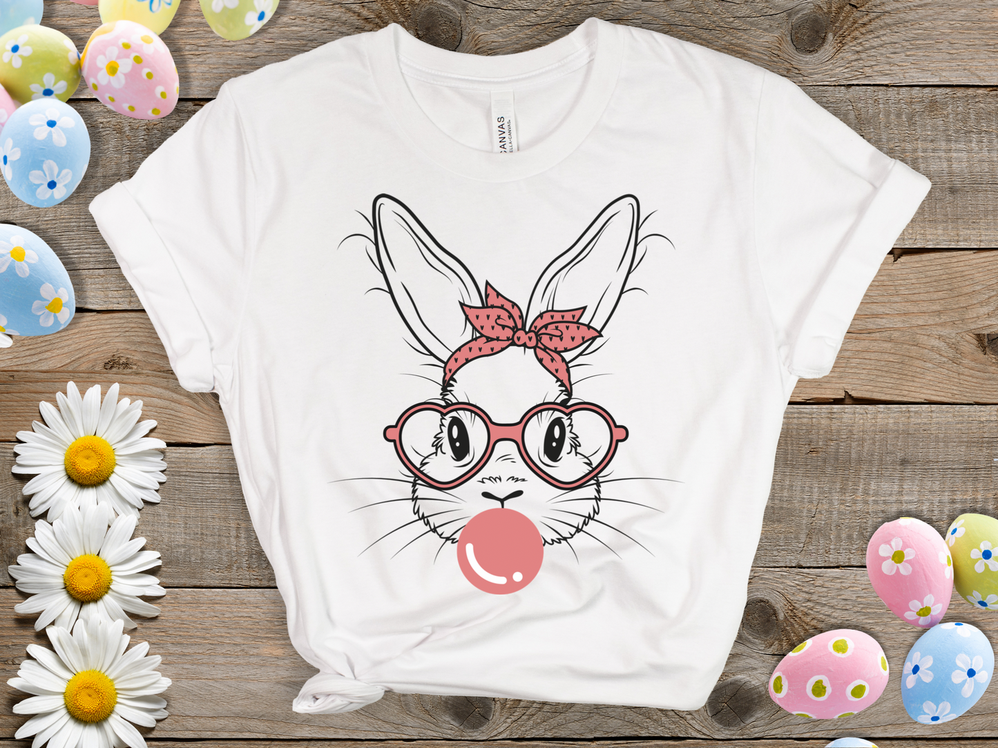 Bunny blowing bubble shirt