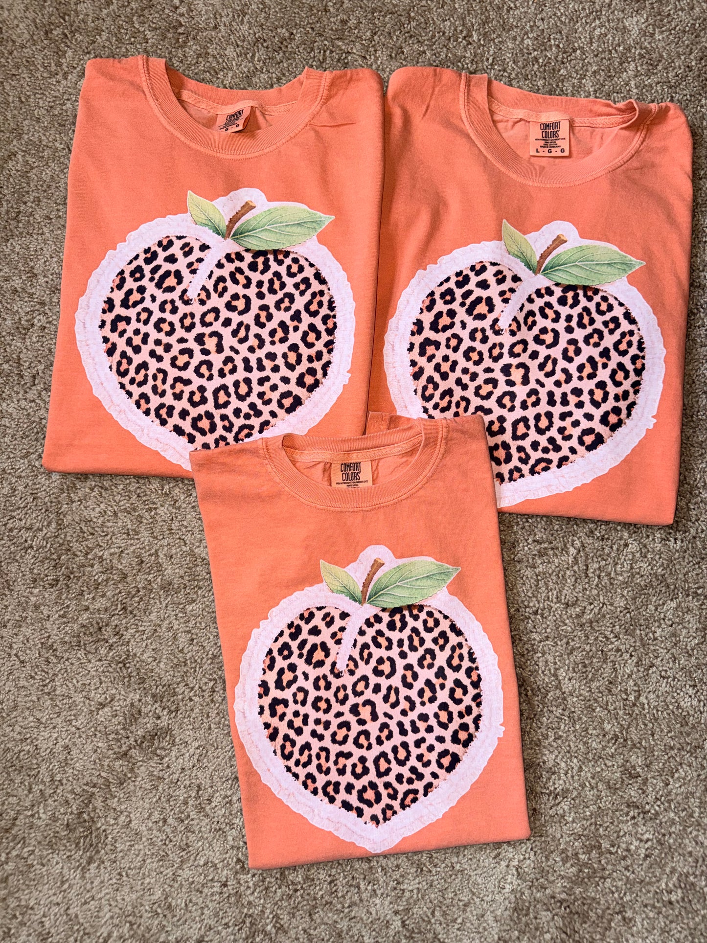 Leopard Peach Tee