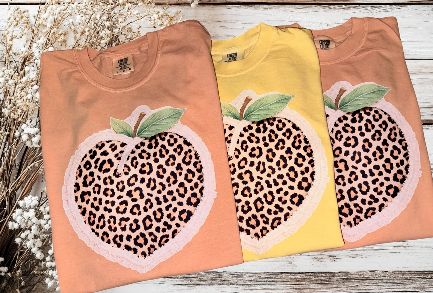 Leopard Peach Tee