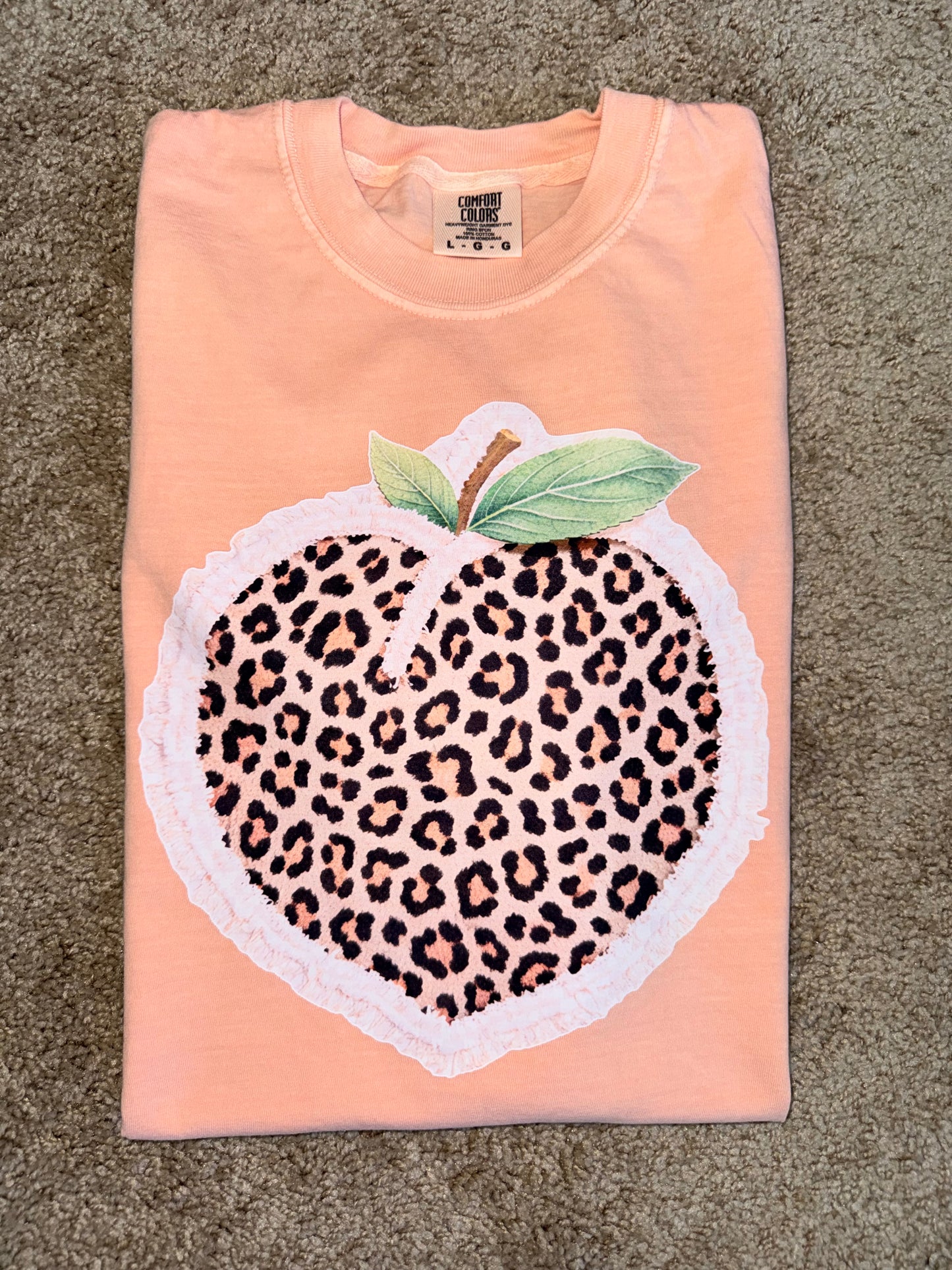 Leopard Peach Tee