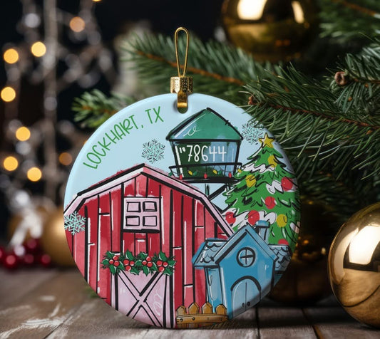 Country Christmas Custom Ornament