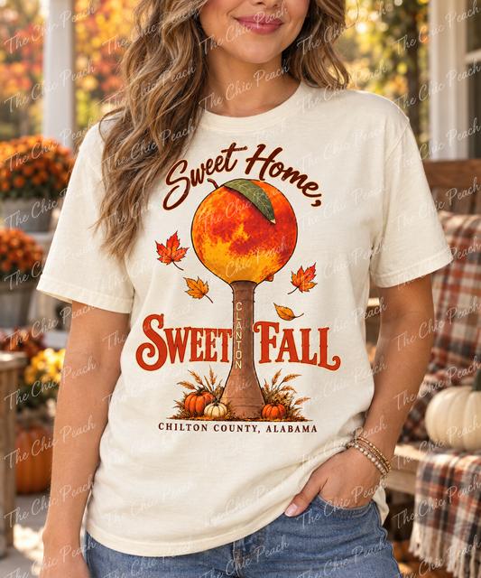 Sweet Home Sweet Fall Clanton Peach Tee