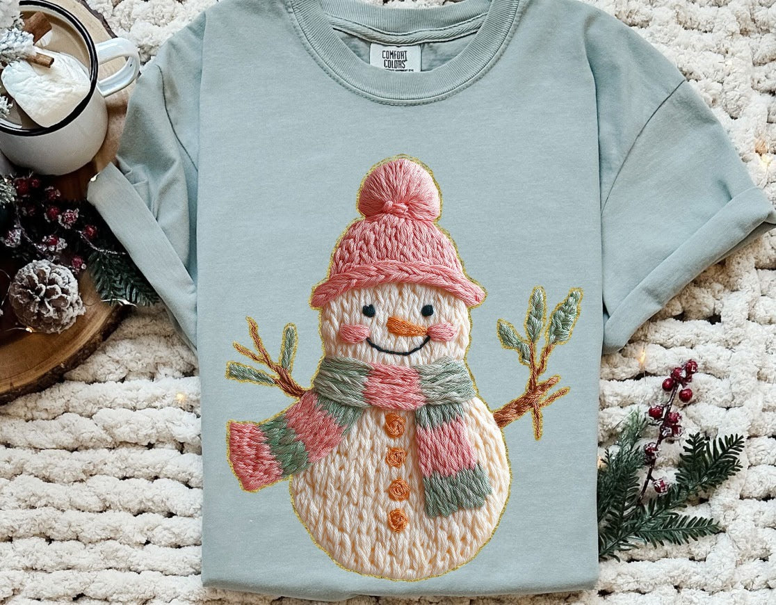Faux Yarn Snowman