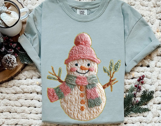 Faux Yarn Snowman