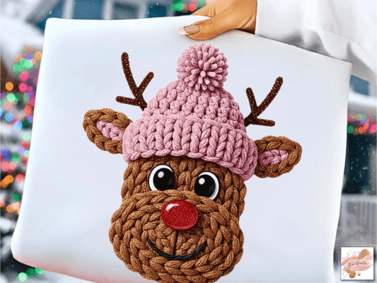 Faux Yarn Reindeer