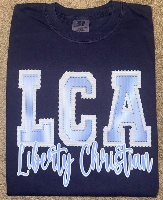 LCA Liberty Christian Faux Applique Tee