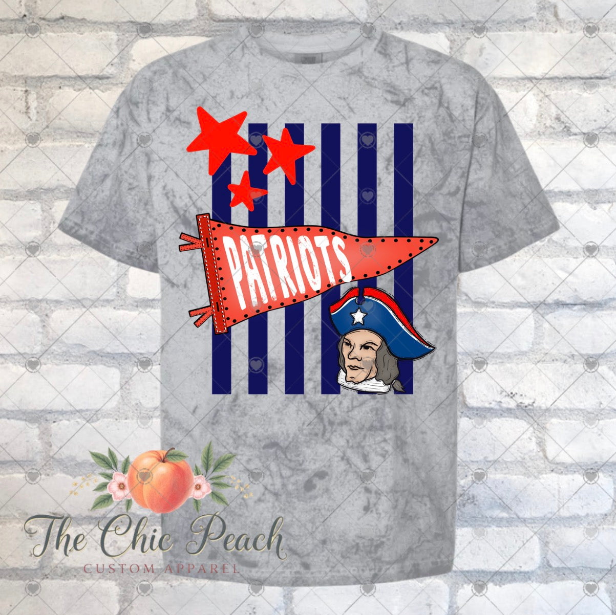 Pennant Stripes and Stars School Spirit
