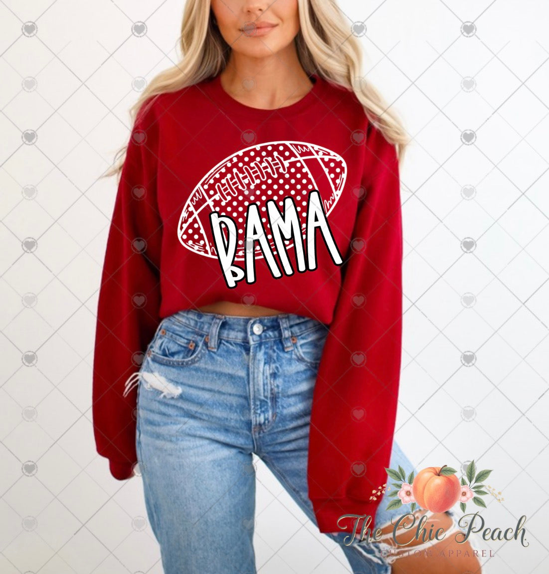 Polka Dot Football Custom Team Tee