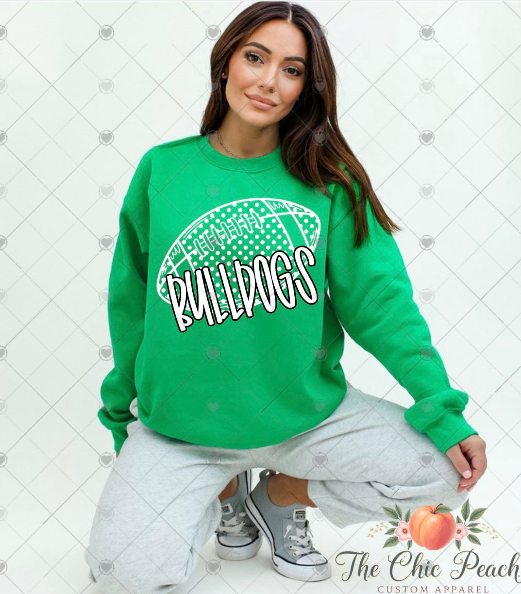Polka Dot Football Custom Team Tee