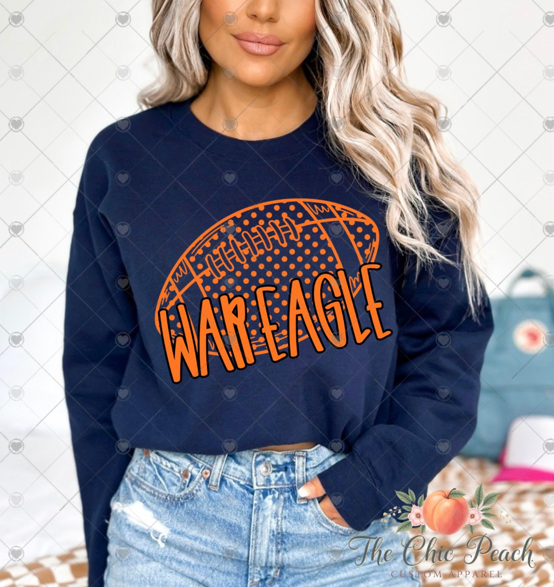 Polka Dot Football Custom Team Tee