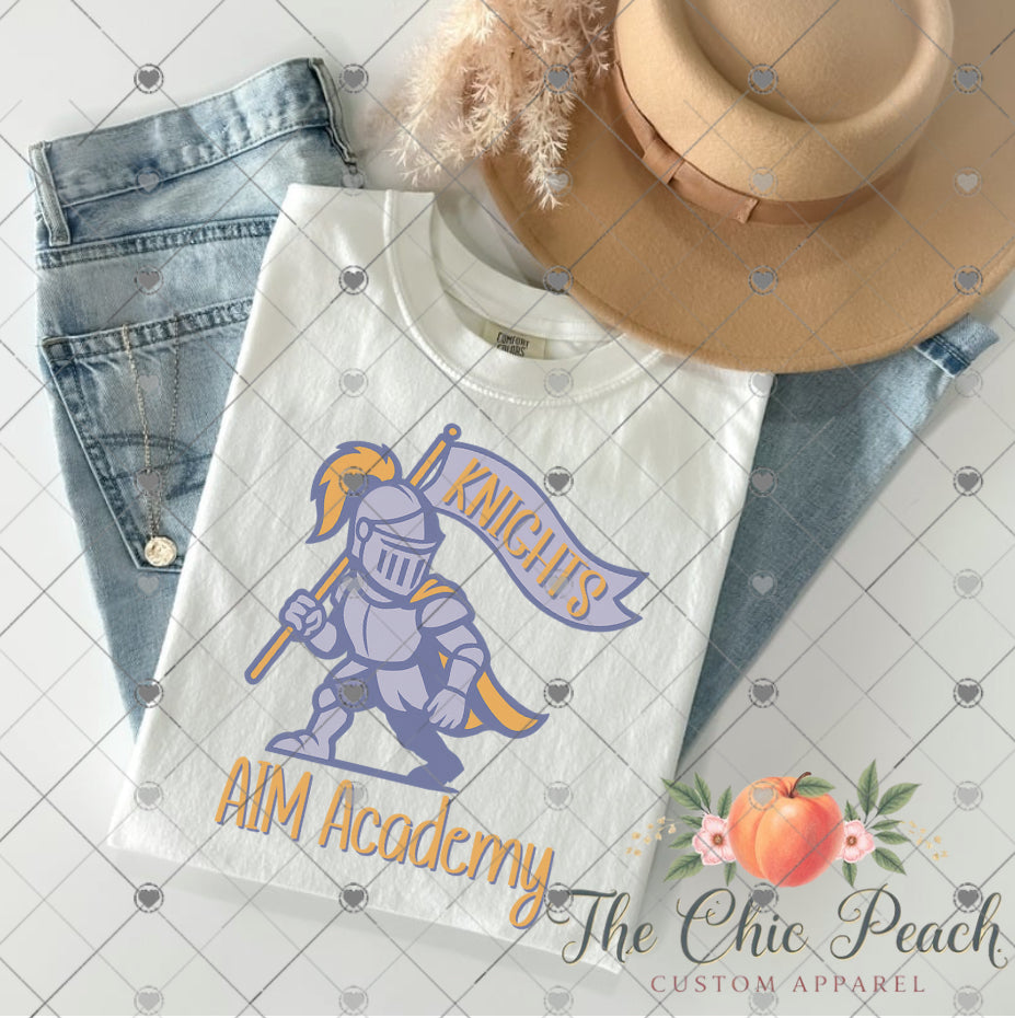 AIM Knights with flag