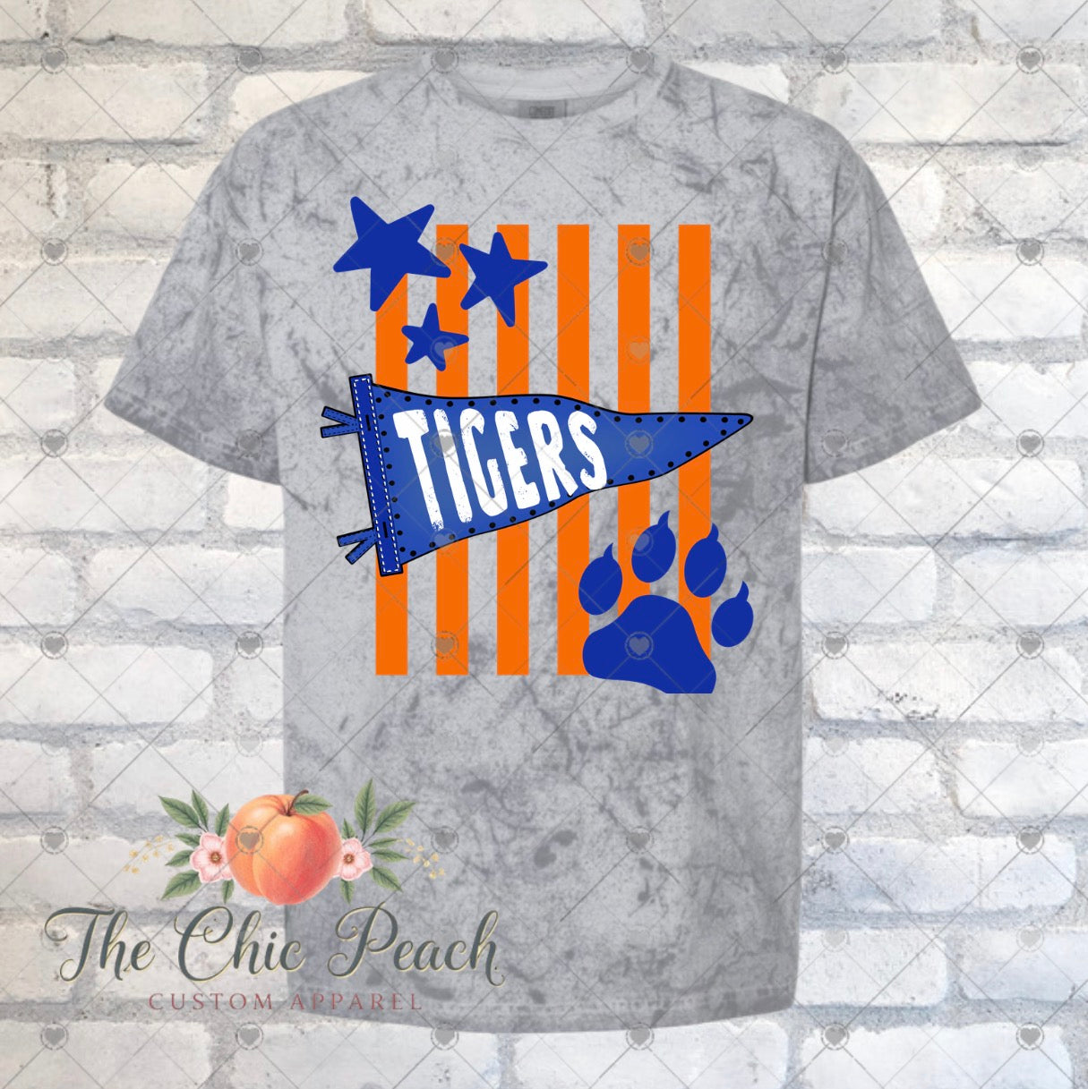 Pennant Stripes and Stars School Spirit