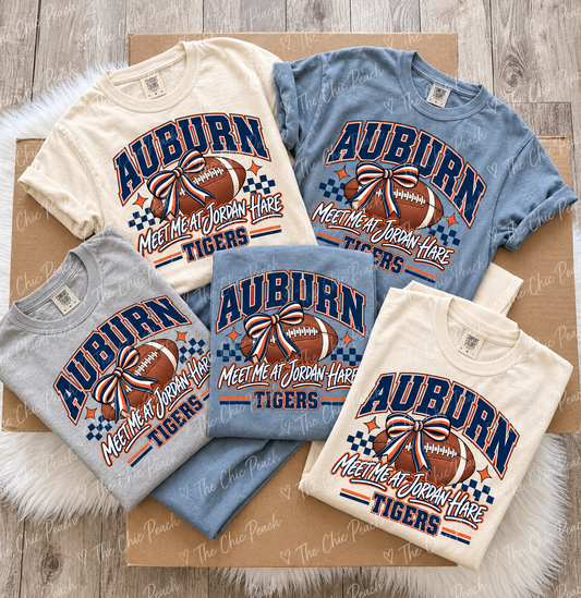 Meet Me at the Game Bow Football Tee