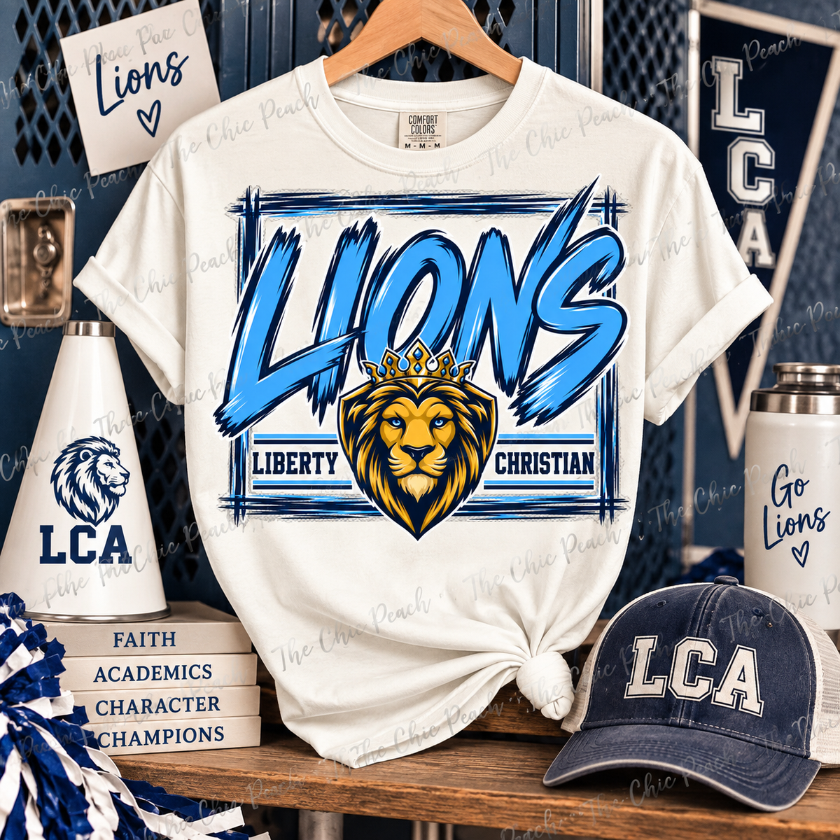 Lions Brushstroke Liberty Christian Tee