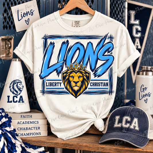 Lions Brushstroke Liberty Christian Tee