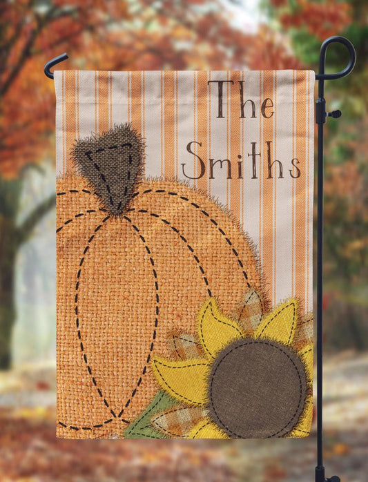 Pumpkin Sunflower Garden flag
