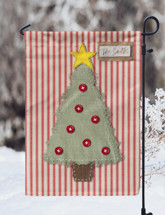 Christmas Tree garden flag