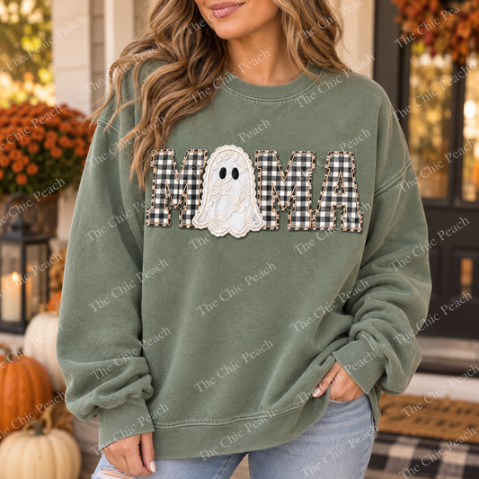 Ghost Faux Applique Personalized Sweatshirt