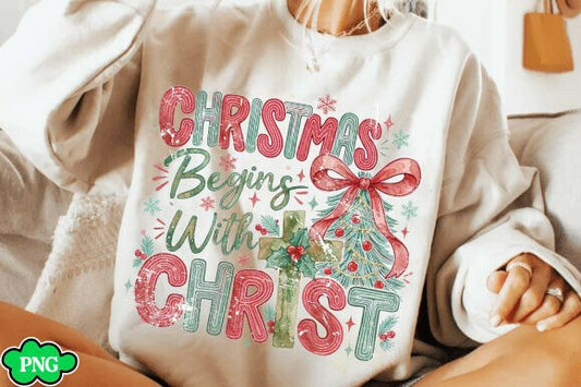 Christmas Begins With Christ Tee