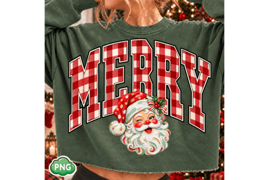 Merry Buffalo Plaid Santa Tee
