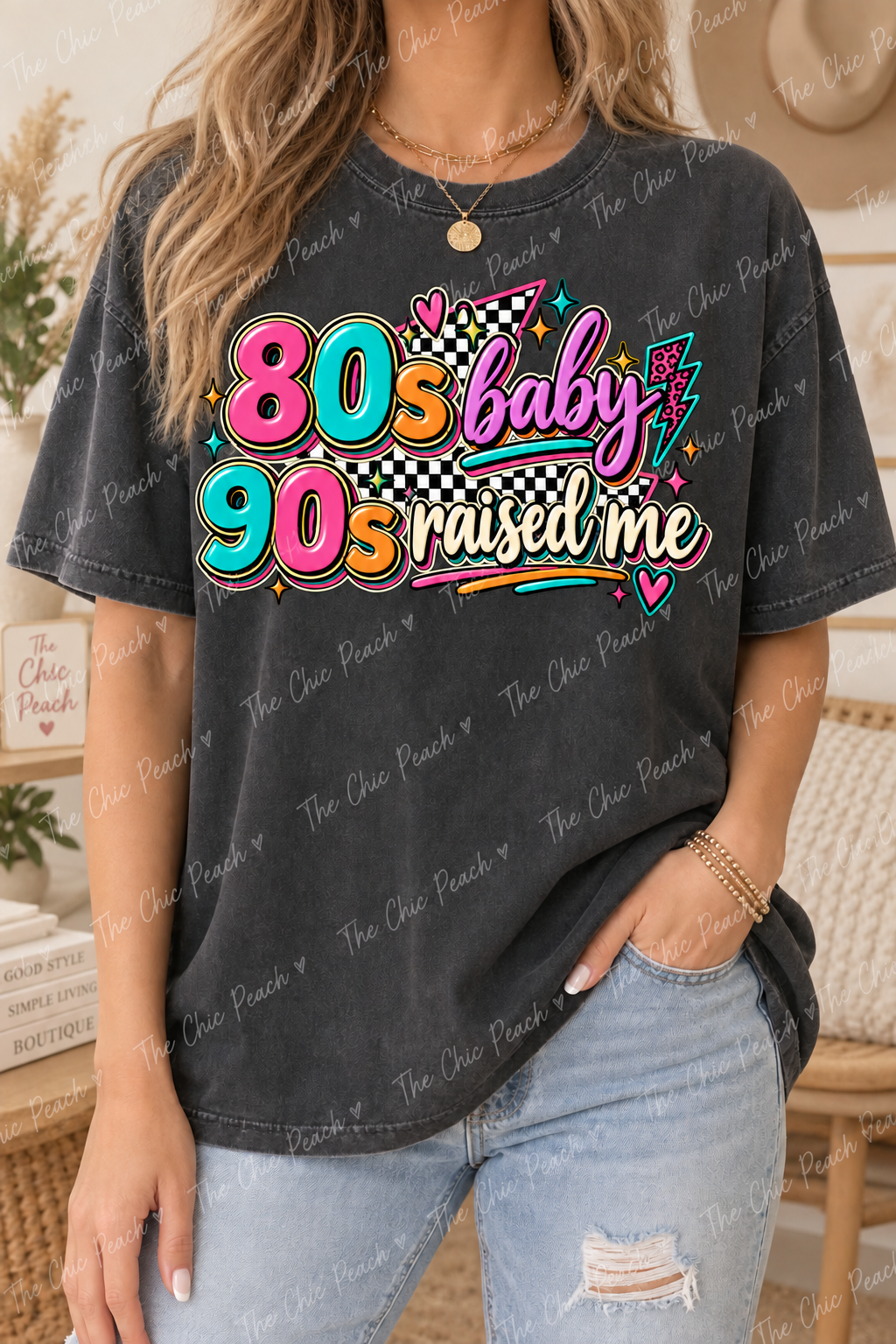 80s Baby 90s Raised Me Retro Tee