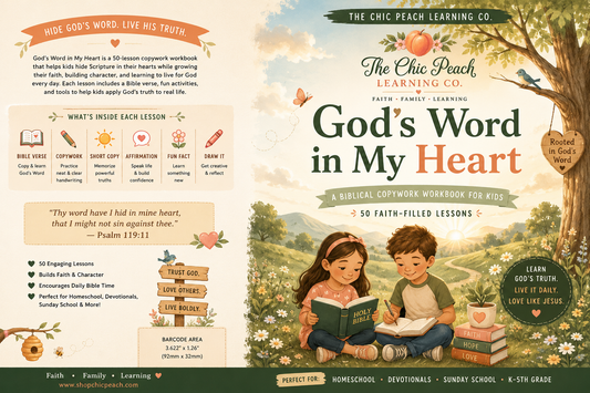 God's Word in My Heart | Biblical Copywork Workbook | PRINTED BOOK