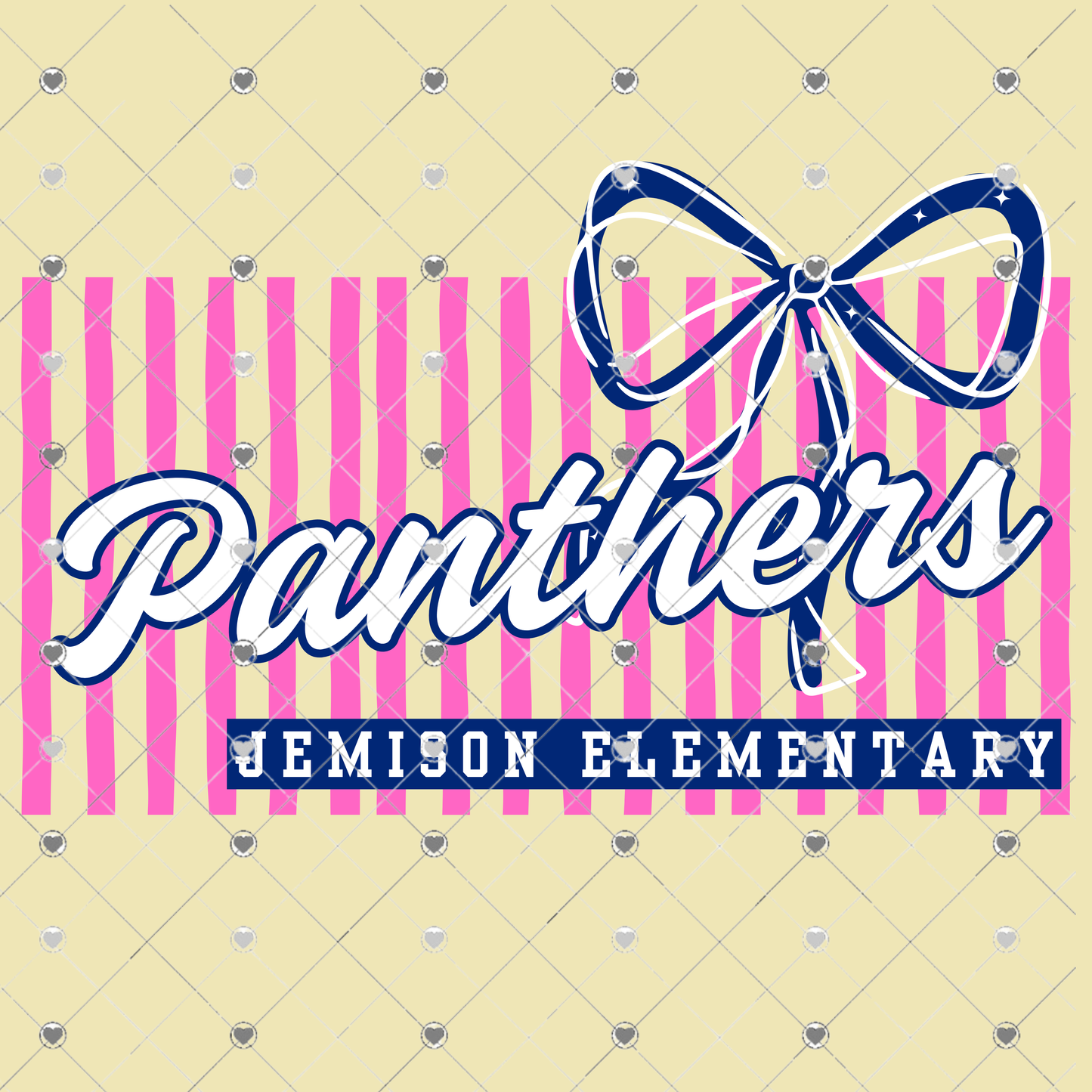 Stripes and Bows Custom Mascot Tee
