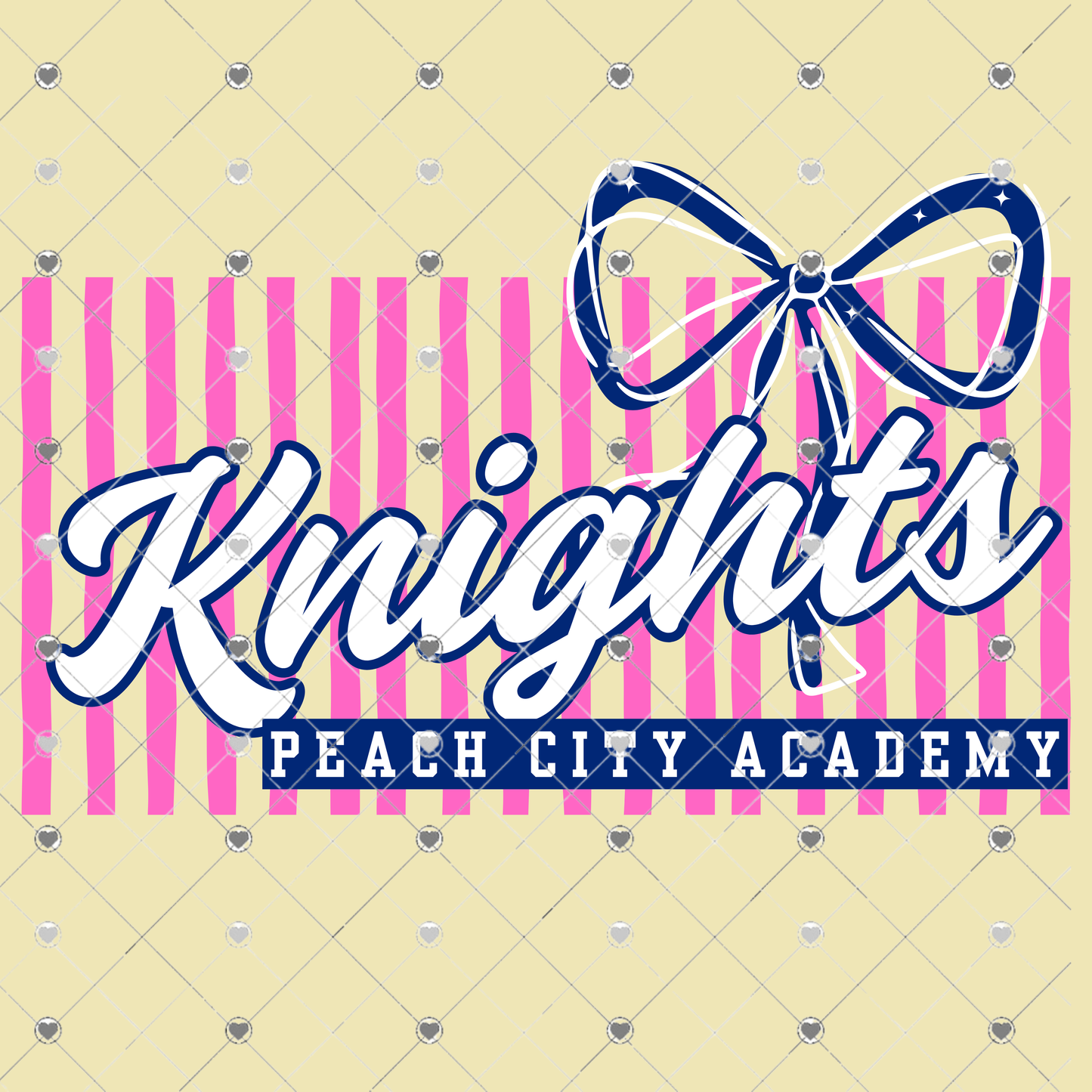 Stripes and Bows Custom Mascot Tee