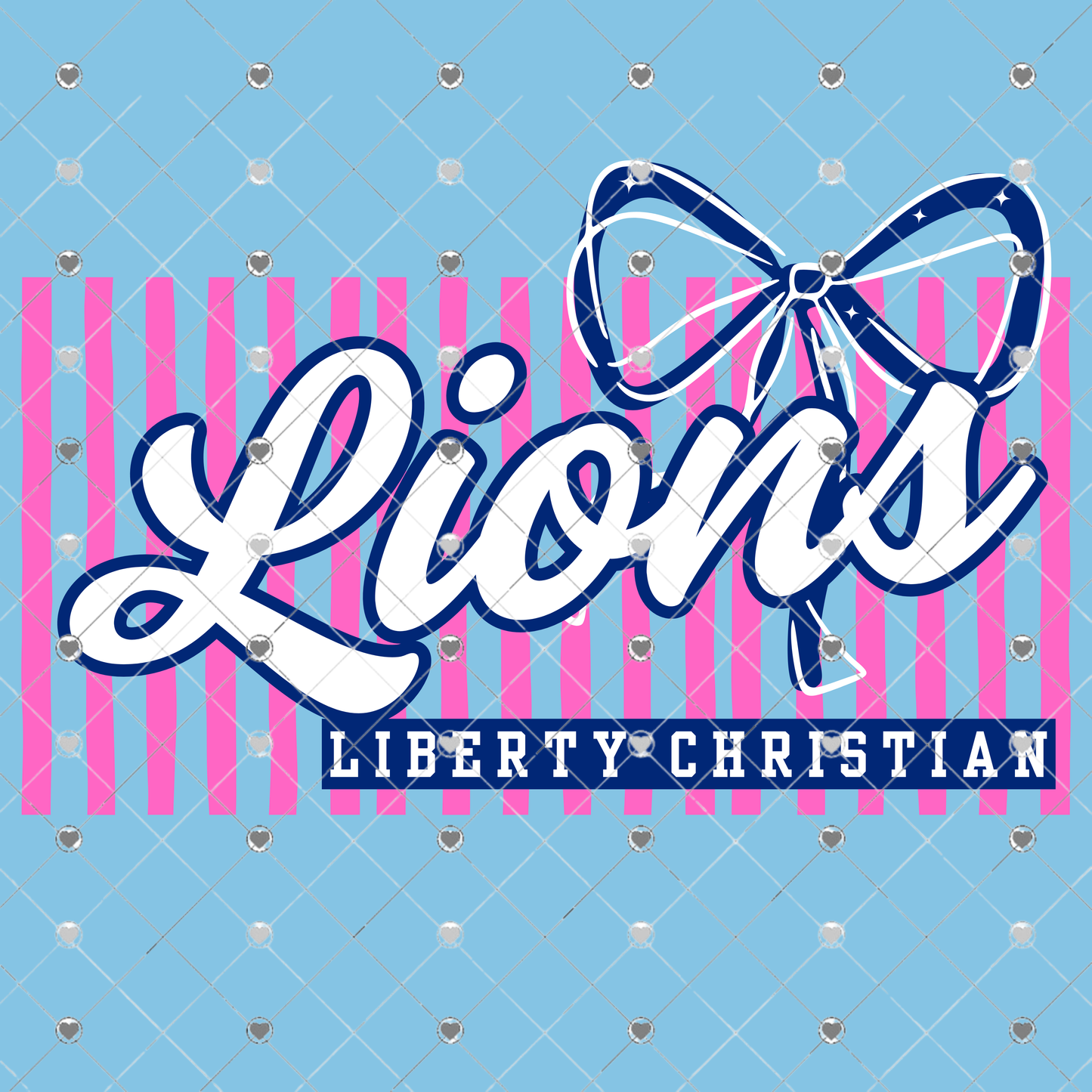 Stripes and Bows Custom Mascot Tee