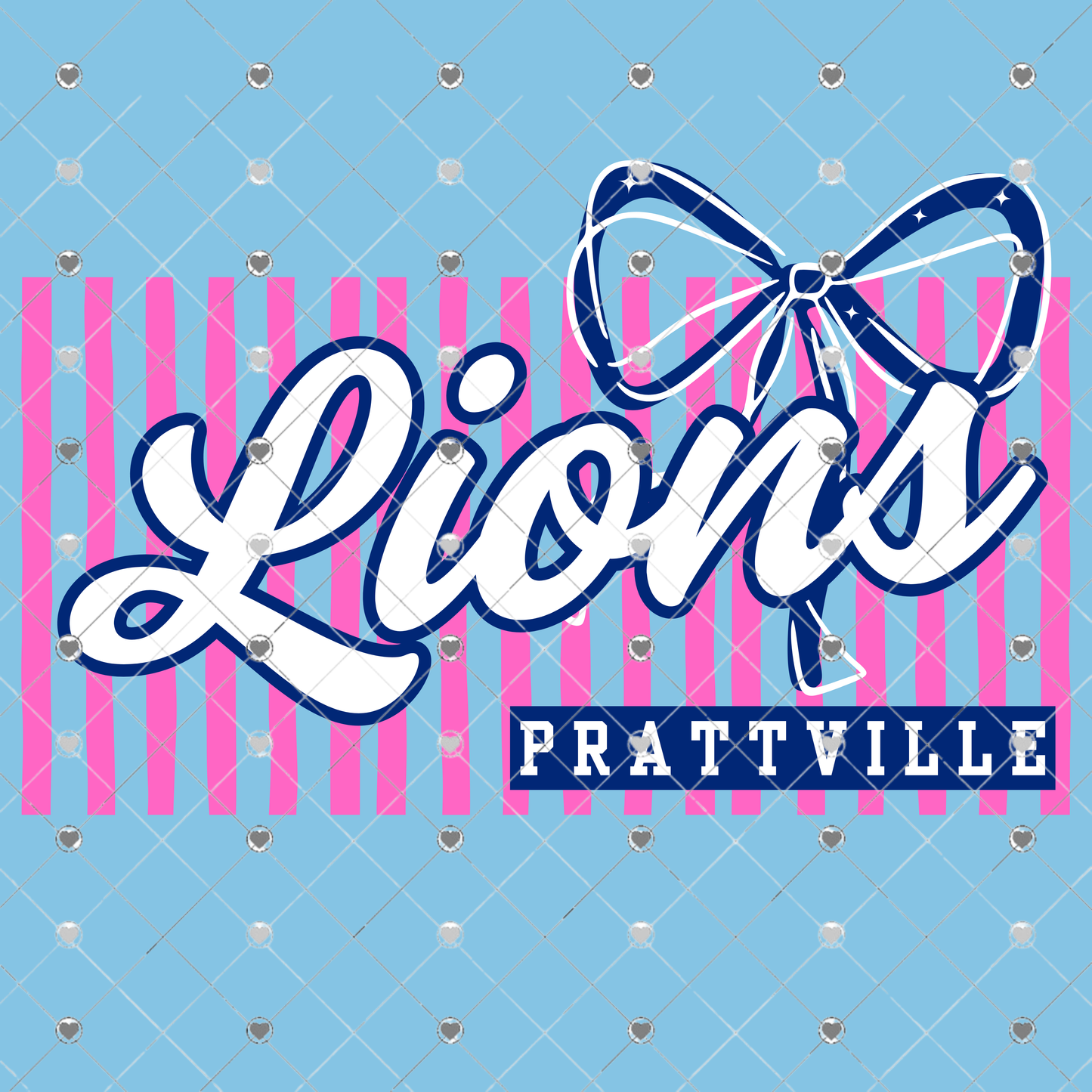 Stripes and Bows Custom Mascot Tee