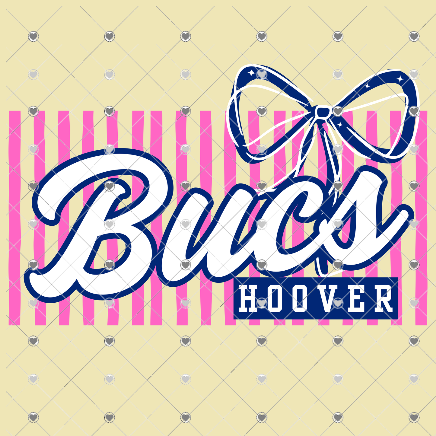 Stripes and Bows Custom Mascot Tee