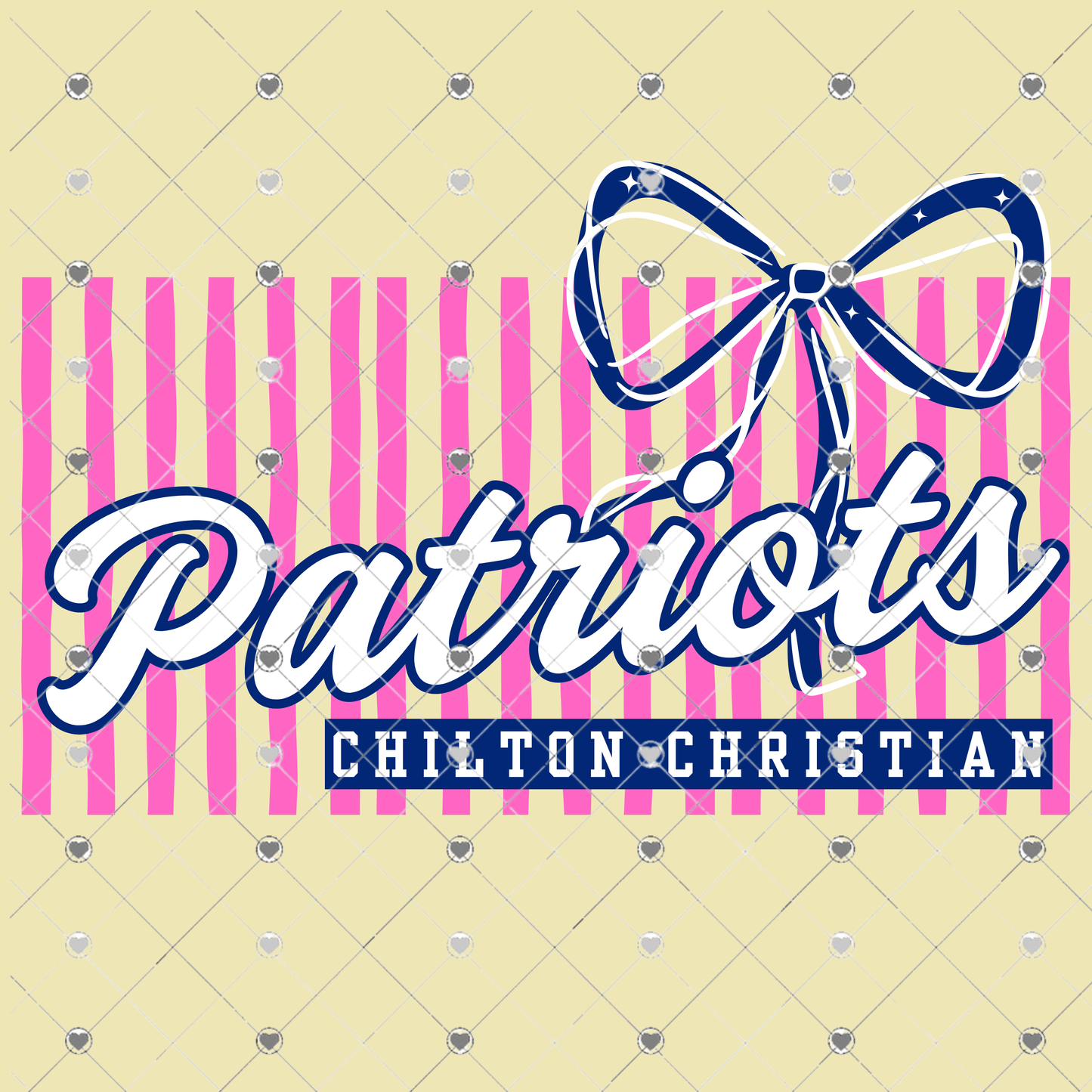 Stripes and Bows Custom Mascot Tee