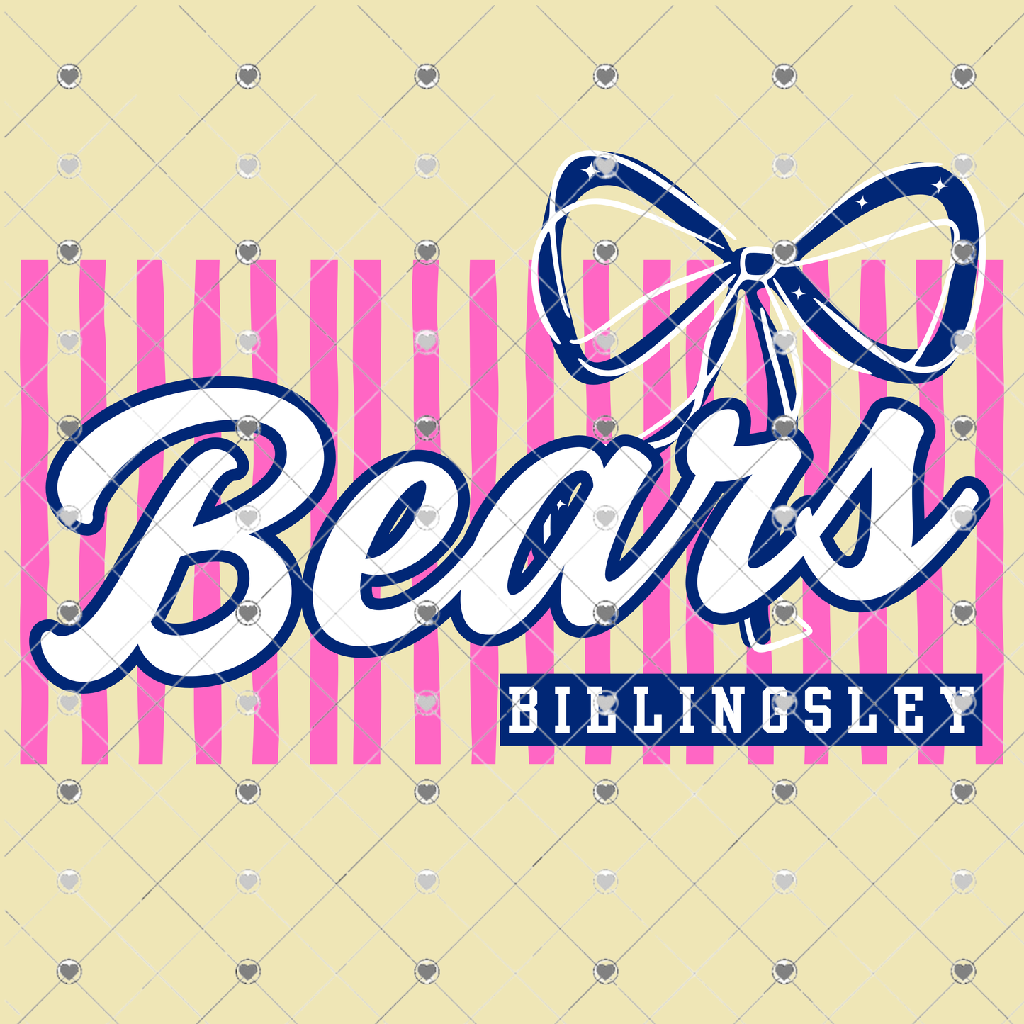 Stripes and Bows Custom Mascot Tee