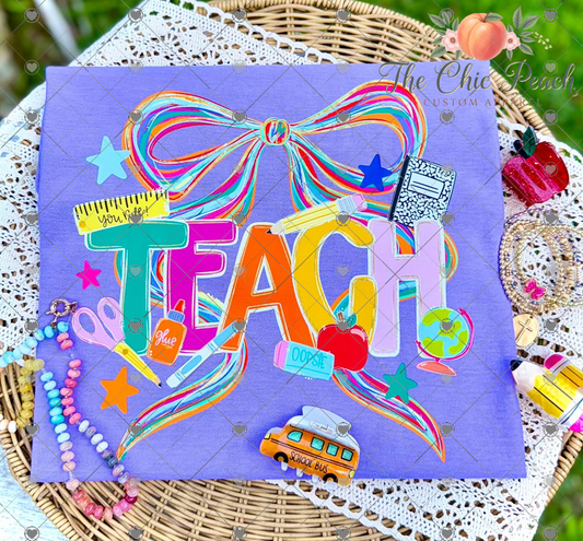 Teach Bow School Supply Tee