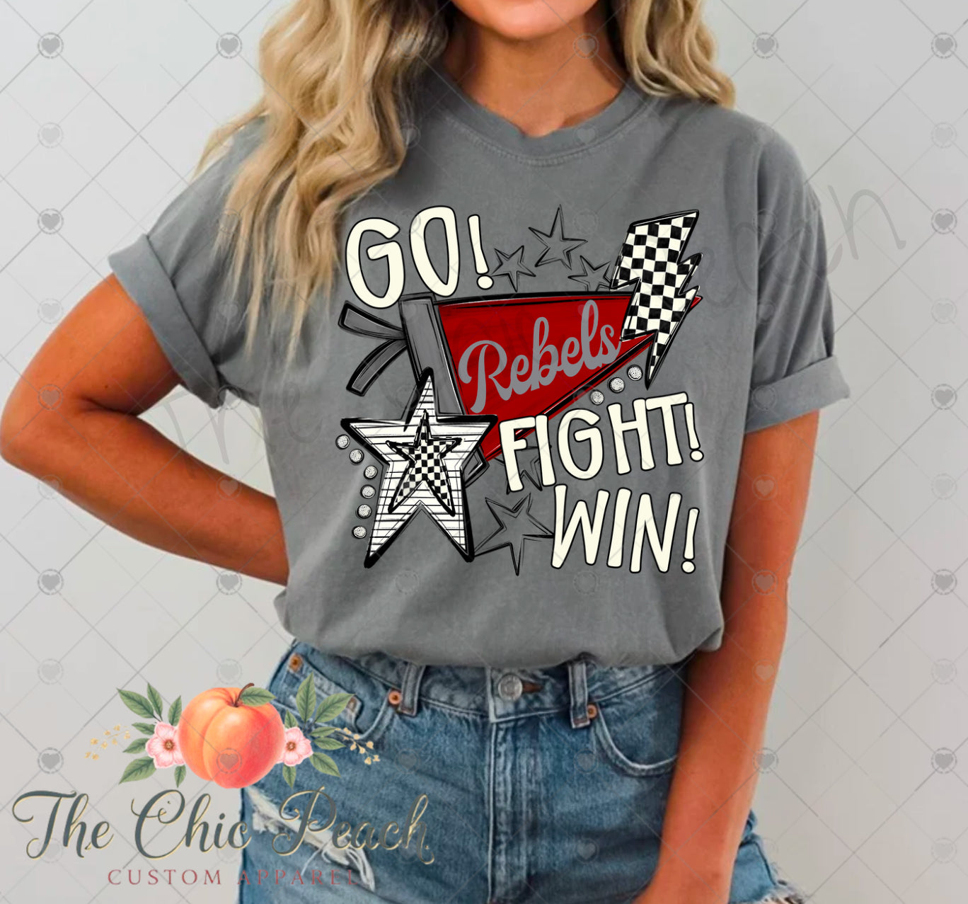 Custom Go Fight Win Spirit Tee