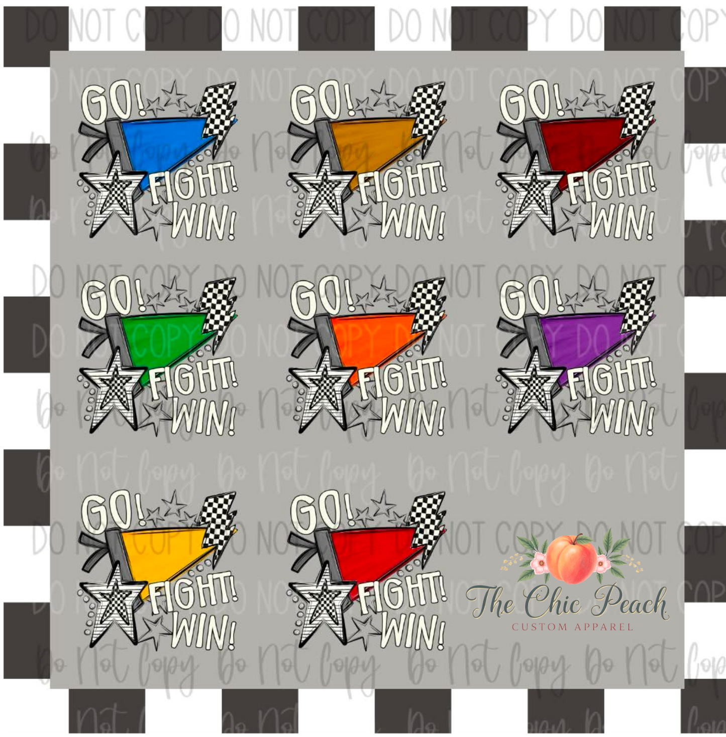 Custom Go Fight Win Spirit Tee