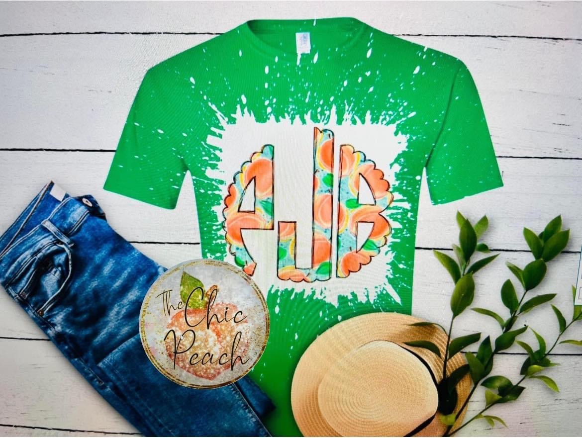 Peach monogram