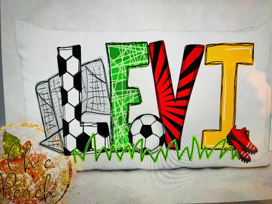 Soccer personalized pillowcase