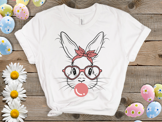 Bunny blowing bubble shirt